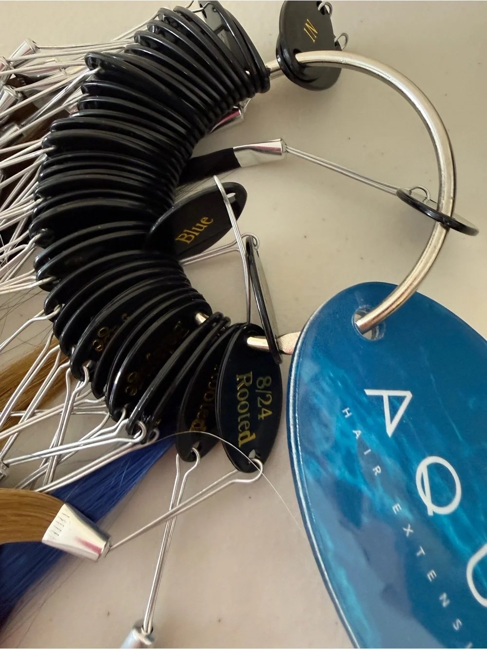 AQUA Hair Extensions Professional Ring Salon Hair Extension Color Swatch Sample